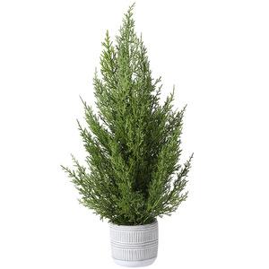 Hoja de ciprés artificial 45cm Árbol de Navidad Escritorio Mini Navidad para regalo Vacaciones - Product Image 5