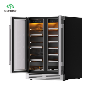 Candor personalizzato 36-bottiglia doppia zona <span class=keywords><strong>vino</strong></span> <span class=keywords><strong>e</strong></span> bevande frigo elettrico incorporato per uso domestico esterno Hotel - Product Image 4