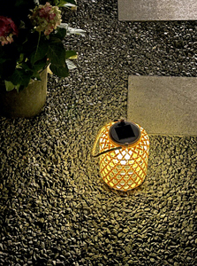 Nueva Lámpara Solar de Bambú Tejida Estilo Chino, Decoración para Patio Exterior, Adorno de Paisajismo - Product Image 4