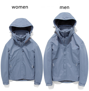 Chaqueta de <span class=keywords><strong>montaña</strong></span> 3 en 1 OEM para hombre y <span class=keywords><strong>mujer</strong></span>, impermeable para exteriores, cortavientos, forro polar, impermeable, hecho de fábrica - Product Image 2