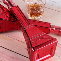 Bouteilles en verre vides de haute qualité électro-plaquées de 500 ml en forme de tour Eiffel, bouteilles de vodka, de gin, de whisky, vente en gros