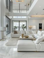 Villa de luxe moderne à trois étages préfabriquée avec 5 chambres entièrement meublées, structure en acier léger