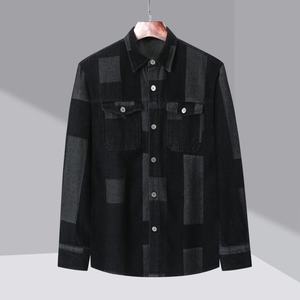 Camisa de Mezclilla para Hombre, Diseño Nuevo, Talla Grande, Casual, Manga Larga, Algodón, Moda - Product Image 5