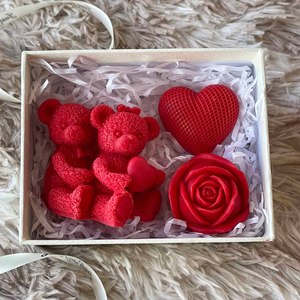 Nouvelle bougie aromatique en forme d'ours rose rouge pour la Saint-Valentin 2026, décoration d'ambiance pour la maison, cadeau pour fille - Product Image 4