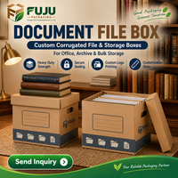 Boîtes en carton ondulé écologiques faites à la main FUJU - Forme et doublure personnalisées Impression de logo personnalisée Utilisation multi-industrielle