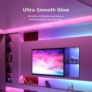 Banqcn Custom Top Bend Silicona Extrusión DC 24V 1205 <span class=keywords><strong>Neon</strong></span> <span class=keywords><strong>Flex</strong></span> SPI RGBIC COB Led Strip Light KIT Exterior Impermeable - Product Image 2