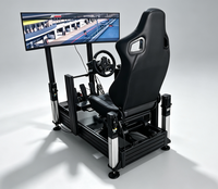 Cockpit de simulation de course modulaire robuste en aluminium 40160, configuration complète pour simulateur de conduite, idéal pour les bornes d'arcade et les machines de divertissement