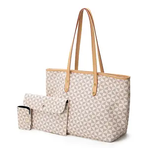 Ladies luxury handbag shoulder tire tote bag wallet designer bag 3 in 1 laptop combo bag for sale Luxurious
