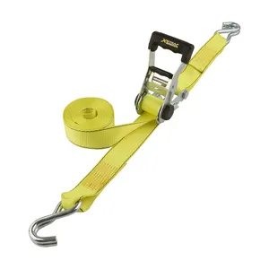 2021 Newest Designed 38mmX4.2m Polyester Cargo control straps Equipment Tie Downs Strap With Hooks