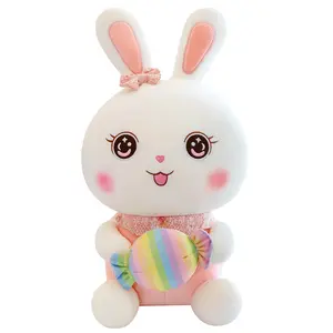 Thú Nhồi Bông & Plush Đồ Chơi Mềm Easter Bunny Plush Toy Cartoon Rabbit Trang Trí Nội Thất Trẻ Em Bunny Với Kẹo Trang Trí