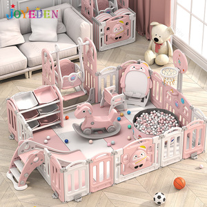 Nouveautés jeux <span class=keywords><strong>de</strong></span> toboggans portables pour enfants <span class=keywords><strong>aire</strong></span> <span class=keywords><strong>de</strong></span> jeux balançoire <span class=keywords><strong>de</strong></span> clôture intérieure sécurité pliable parc pour bébé en plastique avec jouets - Product Image 2