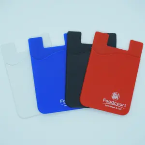 Étui de téléphone portable en silicone avec Logo imprimé personnalisé, porte-cartes pour les Promotions