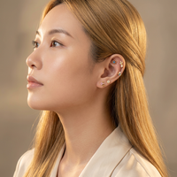Maina Blue Pink Zircon Earlobe Ear Stud Flower Style Externally Thread Cartilage Earrings Gold Plated Tragus Piercing Jewelry