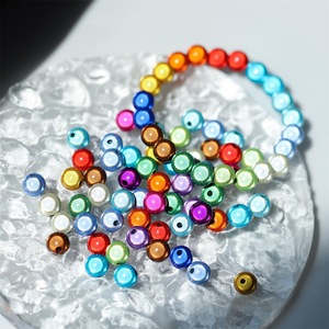 Cuentas de resina láser reflectantes de colores transfronterizos para materiales de bricolaje, cadenas de teléfonos móviles, accesorios de joyería - Product Image 1