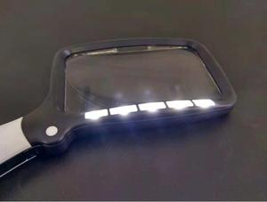 Chất lượng cao hình ảnh 5 LED ánh sáng 3x hình chữ nhật PMMA acrylic gấp cầm tay Magnifier để đọc các ông già - Product Image 2