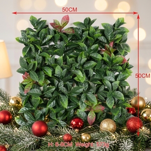 Foglie di Bosso Artificiale Arancioni 50*50cm, Ecologiche, Resistenti all'Acqua, Anti-UV, Ignifughe, Decorative per Esterni, Economiche - Product Image 2