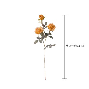 ช่อดอกกุหลาบประดิษฐ์ CallaFloral สไตล์วินเทจ สมจริง เหมาะสำหรับตกแต่งงานแต่งงาน สีเหลือง ส้ม เบจ ผ้าทอแบบแพน - Product Image 4