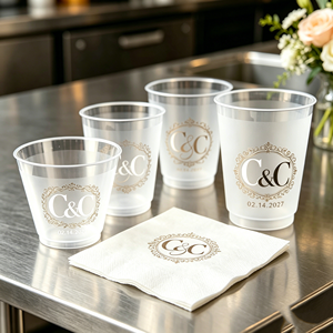 Verres à shot personnalisés écologiques de 5 oz, 8 oz, 9 oz avec logo, jetables, pour fêtes, campings, boissons froides, bières, en plastique - Product Image 1