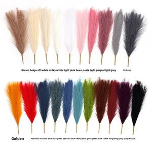 D318 Pampas artificiales hierba seca caña <span class=keywords><strong>flores</strong></span> ramo plantas de imitación para boda hogar habitación decoración conejo cola hierba Navidad - Product Image 1