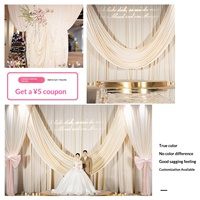 Voile de scène en tissu extensible à double plis en soie de lait pour mariage, décoration nuptiale, toile de fond d'hôtel, marque Jianan, vente en gros, livraison gratuite