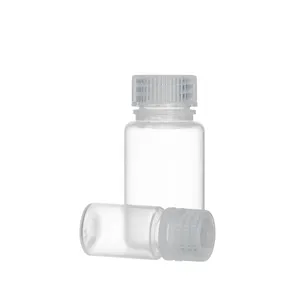 Frasco de reagente de boca larga transparente de plástico PP de laboratório químico 1000ml diretamente da fábrica