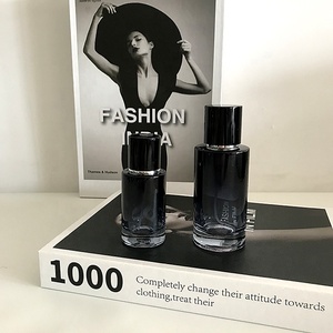 Botella de cristal de perfume azul degradado de 30ml y 50ml, botella de embalaje de perfume vacía de estilo nórdico con rociador de niebla fina - Product Image 5