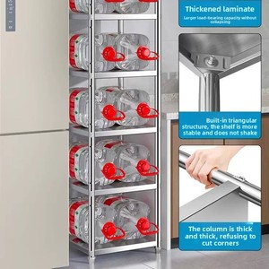 Scaffale da Cucina Multiuso di Alta Qualità in Acciaio Inossidabile a Tre Ripiani Regolabile Impermeabile Sostenibile - Product Image 4