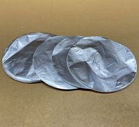 Feuilles d'aluminium pour chicha pré-découpées, résistantes, rondes, épaisseur 0,02 mm/0,03 mm, 50 pièces