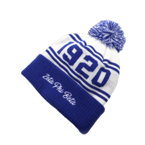 Meilleurs Bonnets Tricotés Personnalisables avec Lettres Grecques Zeta Phi Beta Sorority, Broderie 3D Hiver, Idéaux pour Voyages d'Affaires - Product Image 1