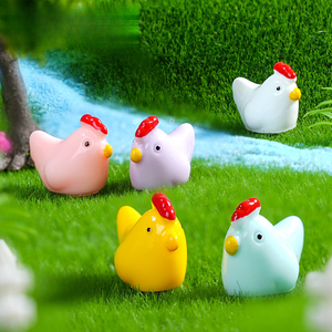 Weij Moss - Muñecos de Gallinas y Huevas para Micro-paisajes, Accesorios Decorativos DIY para Bolsas Sorpresa, Pequeños Adornos para Coche - Product Image 1