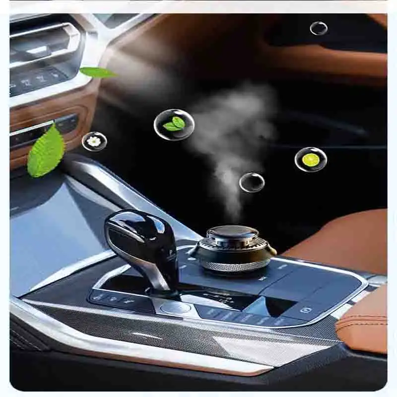 Nuevo Perfume de coche giratorio de energía Solar al por mayor con accesorios de eliminación de olores ambientador de aromaterapia para coche