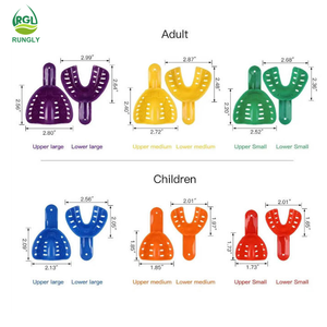 Nha khoa ấn tượng khay nhựa giữ răng khay công cụ autoclavable cho trẻ em người lớn nhỏ trung lớn nha sĩ vật liệu - Product Image 6