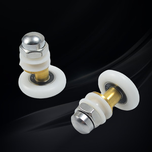 Ruedas excéntricas de nailon y latón para mamparas de ducha, diseño tradicional, eje de 45 mm, ranura para cuerda de 7,5 mm - Product Image 1