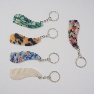 Custom Colorful <b>Mini</b> Hair Comb Key Chain Portable Promotional <b>Gift</b> <b>Bag</b> Pendant Key Rings for Daily Use - Product Image 2