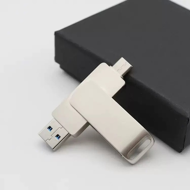 Universal USB 3.0 Metal Flash Drive 2in1 Portable Hard Drive Encryption Dual Connector for USB-C Type-C OTG U DISK Usb Drives