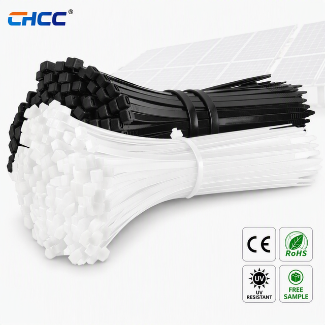CHCC UV Resistant Nylon 66 Cable Ties 3.6*350mm CE RoHS Self Locking Outdoor Zip Ties Free Sample MOQ 1