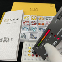 Harga grosir Moissanite 5mm sampanye kualitas tinggi bulat 0.5ct longgar Moissanite dengan GRA sertifikat untuk membuat cincin berlian