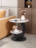 Table basse en pierre de bloc moderne nordique, table d'appoint de luxe en travertin, petite table basse en marbre pour salon, usage domestique