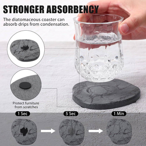 Posavasos de Diatomeas con Absorción Automática de Agua, Resistente a Arañazos, Fácil Drenaje e Inodoro - Product Image 2