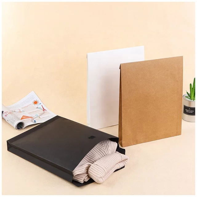 Пользовательская Роскошная модная коричневая белая черная коробка-конверт из крафт-бумаги