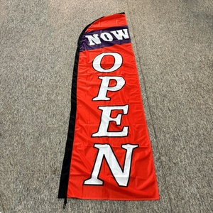 Bây giờ mở lông cờ bãi biển cờ 60*240cm 110gsm đan Polyester lưỡi biểu ngữ - Product Image 2