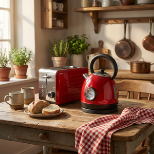 Ensemble petit-déjeuner OUSHENG pour la maison, comprenant un <span class=keywords><strong>grille</strong></span>-<span class=keywords><strong>pain</strong></span> électrique en acier inoxydable 2 tranches et une bouilloire électrique de 1,7 litre, avec garantie d'un an - Product Image 3