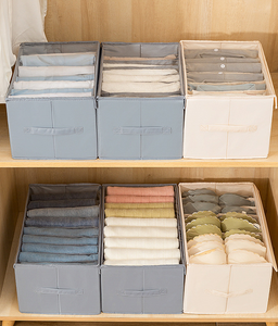 Boîte <span class=keywords><strong>de</strong></span> rangement <span class=keywords><strong>en</strong></span> Nylon lavable et pliable, 7 grilles, <span class=keywords><strong>organisateur</strong></span> <span class=keywords><strong>de</strong></span> vêtements <span class=keywords><strong>en</strong></span> <span class=keywords><strong>maille</strong></span> pliable pour pantalons et Leggings - Product Image 2