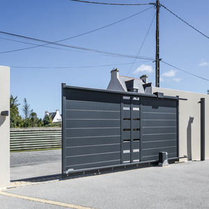 Puerta Principal Motorizada Moderna de Aluminio, Diseño Simple, Puerta Corredera Automática Eléctrica de Seguridad para Entrada de Vehículos - Product Image 6