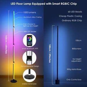 Luxury Modern LED Floor <b>Lamp</b> with <b>Remote</b> <b>Control</b> Smart Lighting for Home Decor in Living Room Bedroom Game Room - Product Image 2