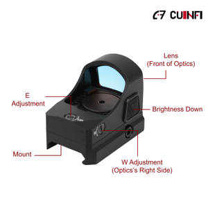 Cuinfi 1x24 Accessoires de chasse <span class=keywords><strong>Noir</strong></span> mat Anodisé dur Multi-réticules 1500G Résistant aux chocs 10 niveaux de luminosité <span class=keywords><strong>Point</strong></span> rouge - Product Image 4