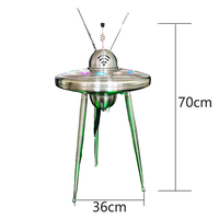 Chicha de grande taille en acier inoxydable, design unique, éclairage intégré, vente en gros