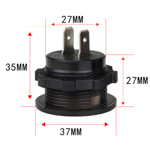DC12V Round Car Voltmeter mit LED-Digital anzeige Wasserdichter USB-betriebener ABS-Material-Touch-Schalter - Product Image 4
