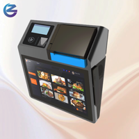 Terminal de point de vente Android de bureau ZCS Z100 avec écran client et tiroir-caisse pour la commande en restaurant