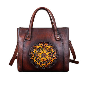 Bolso de Mano de Cuero Andong para Mujer, Cuero Vacuno Genuino, Elegante y Sencillo, Bolso de Hombro Multifuncional, Bandolera para Mujer - Product Image 5
